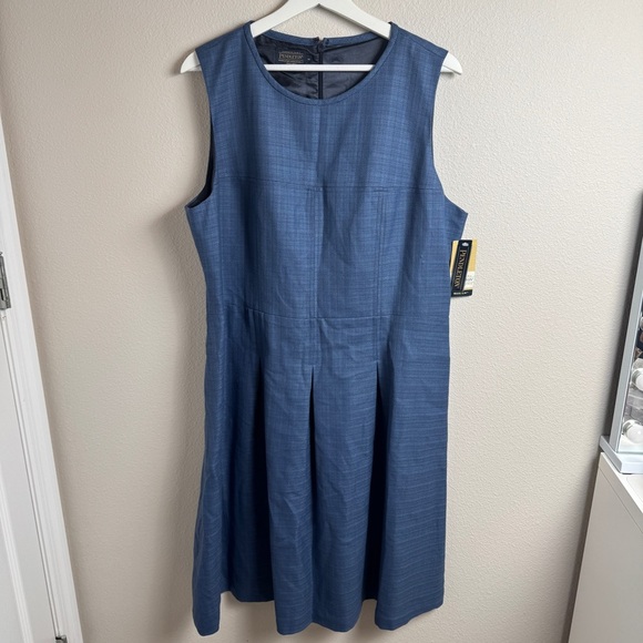 Pendleton Dresses & Skirts - Pendleton Virgin Wool Dress Vintage Blue Plus Size New with defect